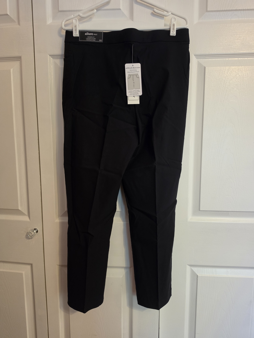 Alfred Dunner Allure Black Slim Straight Dress Trousers